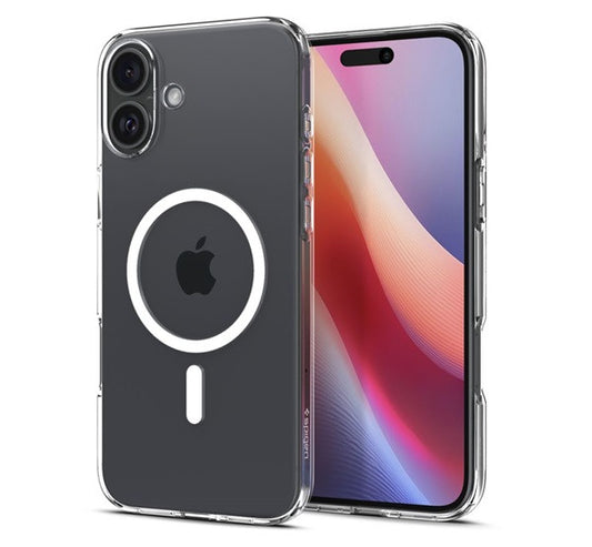 Spigen Liquid Crystal MagFit Apple iPhone 16 Plus tok, MagSafe, Crystal Clear, átlátszó -  iPhone 16 Plus tok a Domshop kínálatából
