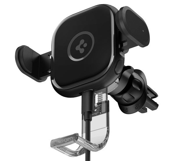 Spigen OneTap UTS12W univerzális autós tartó, wireless töltővel, szellőzőrácsba -  Autós tartó a Domshop kínálatából