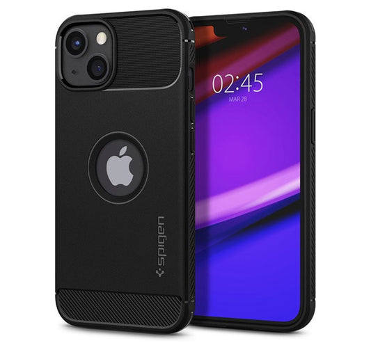 Spigen Rugged Armor Apple iPhone 13 tok, Matte Black, fekete -  iPhone 13/14 tok a Domshop kínálatából