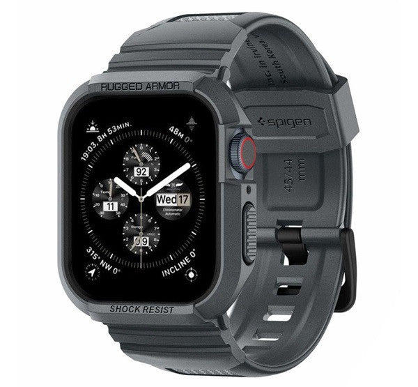 Spigen Rugged Armor Pro Apple Watch 9 / 8 / 7 45mm / SE (2nd / 1st Gen) / 6 / 5 / 4 44mm tok, sötétszürke -  Apple Watch Tokok a Domshop kínálatából