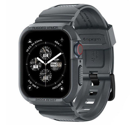 Spigen Rugged Armor Pro Apple Watch 9 / 8 / 7 45mm / SE (2nd / 1st Gen) / 6 / 5 / 4 44mm tok, sötétszürke -  Apple Watch Tokok a Domshop kínálatából