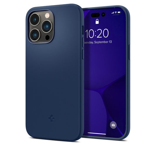 Spigen Silicone Fit MagFit Apple iPhone 14 Pro Max tok, MagSafe, Navy Blue, kék -  iPhone 14 Pro Max tok a Domshop kínálatából