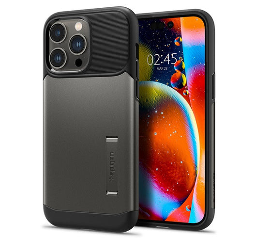 Spigen Slim Armor Apple iPhone 14 Pro Max tok, Gunmetal, szürke -  iPhone 14 Pro Max tok a Domshop kínálatából