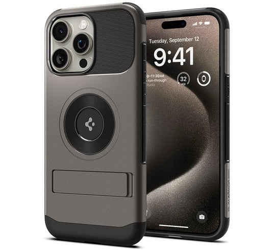 Spigen Slim Armor Apple iPhone 15 Pro tok, Gunmetal, szürke -  iPhone 15 Pro tok a Domshop kínálatából