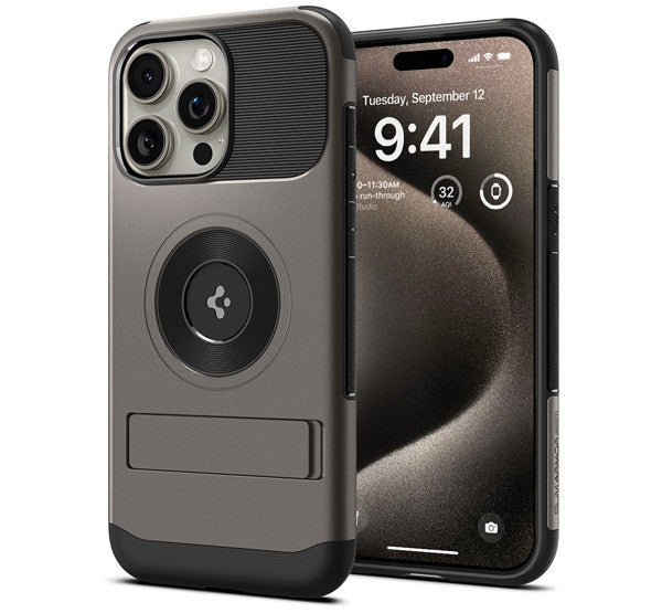 Spigen Slim Armor Apple iPhone 15 Pro tok, Gunmetal, szürke -  iPhone 15 Pro tok a Domshop kínálatából