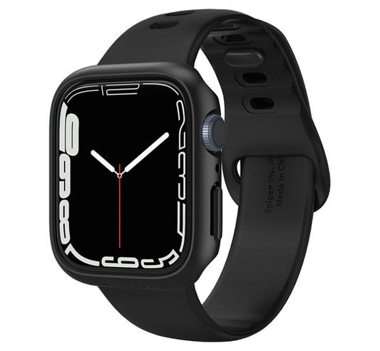 Spigen Thin Fit Apple Watch S7 41mm Fekete tok -  Apple Watch Tokok a Domshop kínálatából