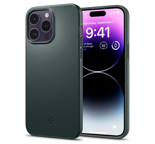 Spigen Thin Fit Apple iPhone 14 Pro Max tok Abyss Green, zöld -  iPhone 14 Pro Max tok a Domshop kínálatából