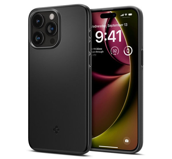 Spigen Thin Fit Apple iPhone 15 Pro Max tok, fekete -  iPhone 15 Pro Max tok a Domshop kínálatából
