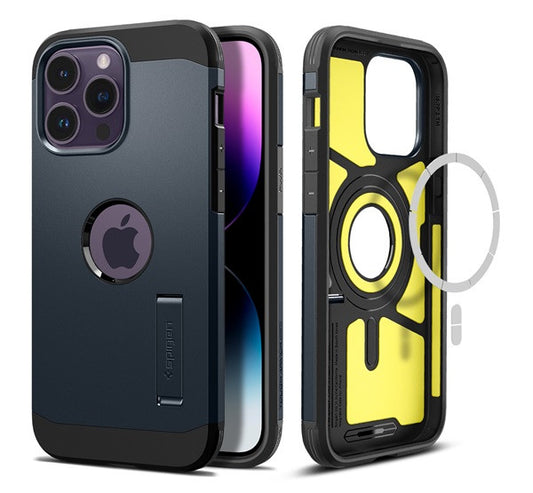 Spigen Tough Armor MagFit Apple iPhone 14 Pro Max tok, Metal Slate, MagSafe, sötétkék -  iPhone 14 Pro Max tok a Domshop kínálatából
