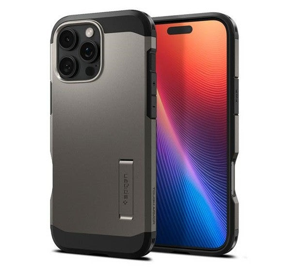Spigen Tough Armor MagFit Apple iPhone 16 Pro tok, MagSafe, Gunmetal, fekete -  iPhone 16 Pro tok a Domshop kínálatából