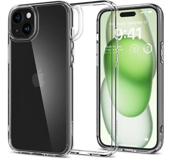 Spigen Ultra Hybrid Apple iPhone 16 Plus tok, Crystal Clear, átlátszó ACS08069 -  iPhone 16 Plus tok a Domshop kínálatából