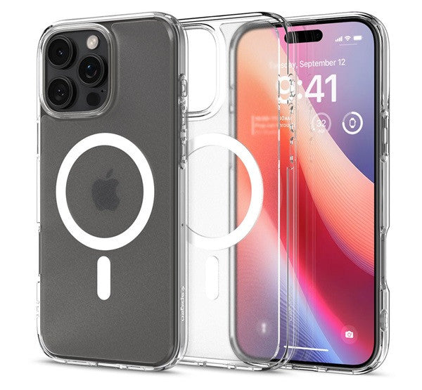 Spigen Ultra Hybrid MagFit Apple iPhone 16 Pro Max tok, MagSafe, Frost Clear tok, átlátszó -  iPhone 16 Pro Max tok a Domshop kínálatából