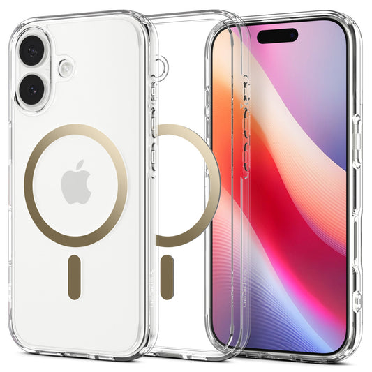 Spigen Ultra Hybrid MagFit Apple iPhone 17 tok, MagSafe, Clear Gold, átlátszó-arany -  iPhone 17 tok a Domshop kínálatából