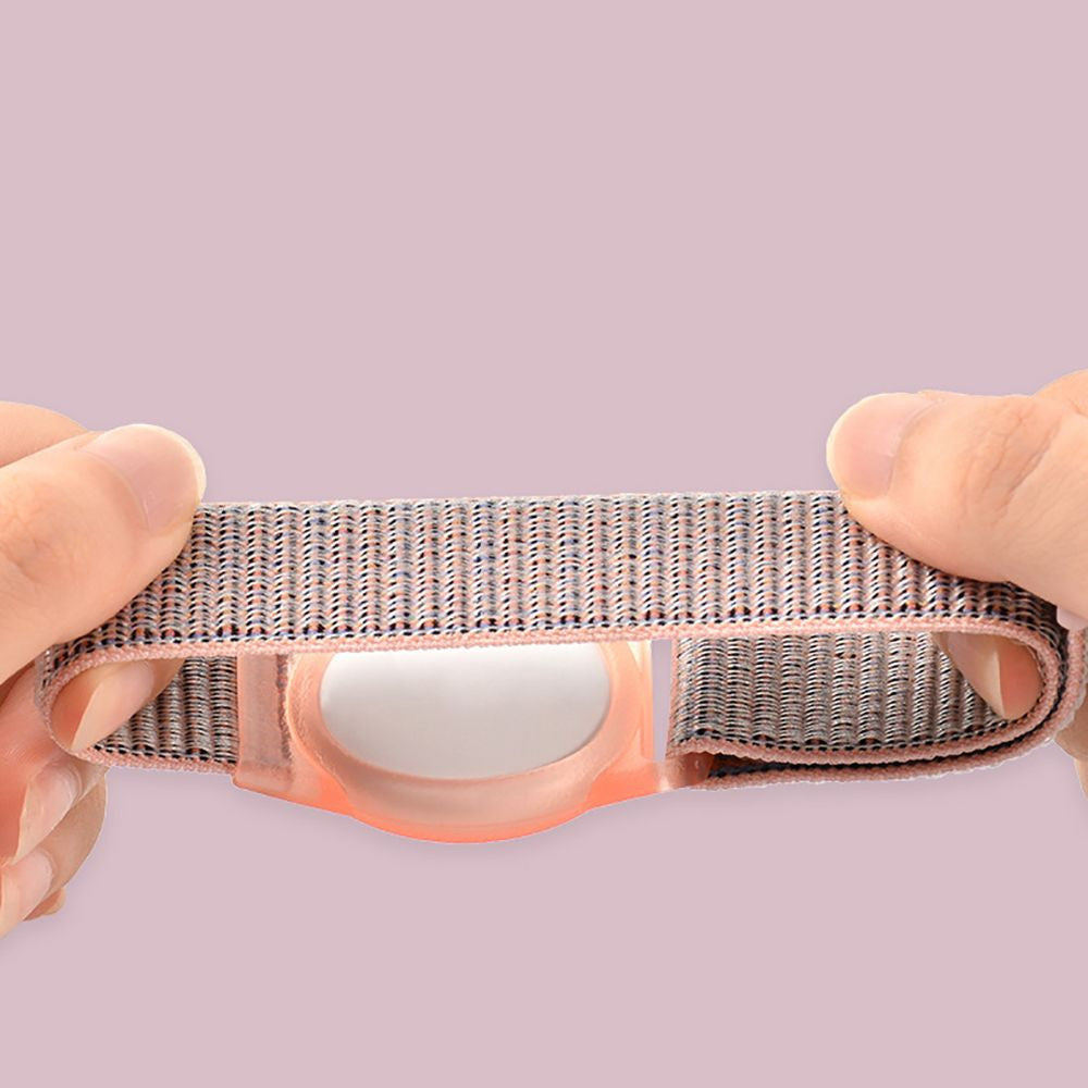 Apple AirTag szilikon tok + textíl pótszíj, nylon, állítható, csuklóra rögzíthető, TP Nylon, rózsaszín – AirTag kiegészítők a Tech Protect kínálatából | Domshop