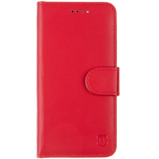 Apple iPhone 16e, Oldalra nyíló tok, stand, kártyatartóval, csatos, Tactical Field Notes, piros – iPhone 16e tok a Tactical kínálatából | Domshop