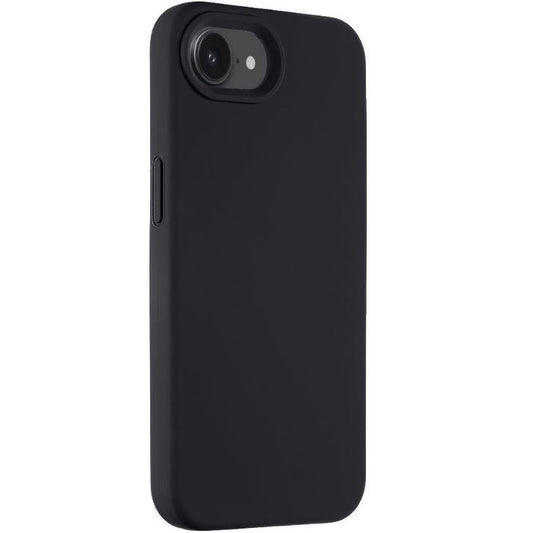 Apple iPhone 16e, Szilikon tok, mikrofiber plüss belső, Magsafe kompatibilis, Tactical MagForce Velvet Smoothie, fekete – iPhone 16e tok a Tactical kínálatából | Domshop