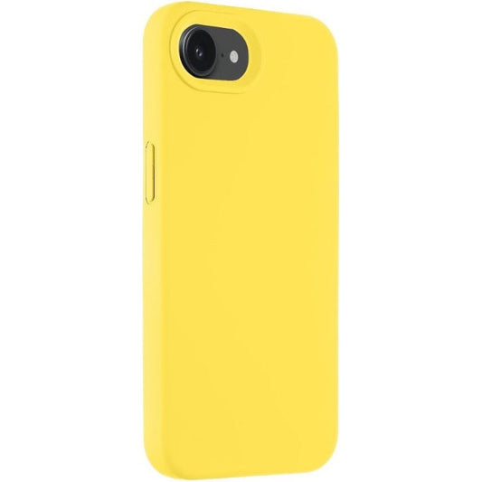 Apple iPhone 16e, Szilikon tok, mikrofiber plüss belső, Magsafe kompatibilis, Tactical MagForce Velvet Smoothie, sárga – iPhone 16e tok a Tactical kínálatából | Domshop