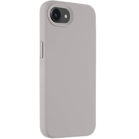 Apple iPhone 16e, Szilikon tok, mikrofiber plüss belső, Magsafe kompatibilis, Tactical MagForce Velvet Smoothie, világosszürke – iPhone 16e tok a Tactical kínálatából | Domshop
