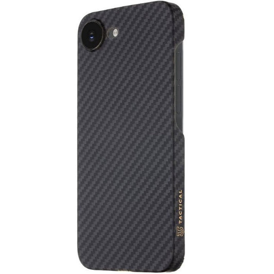 Apple iPhone 16e, Műanyag hátlap védőtok, közepesen ütésálló, aramidszállal, Magsafe töltővel kompatibilis, karbon minta, Tactical MagForce Aramid, fekete – iPhone 16e tok a Tactical kínálatából | Domshop