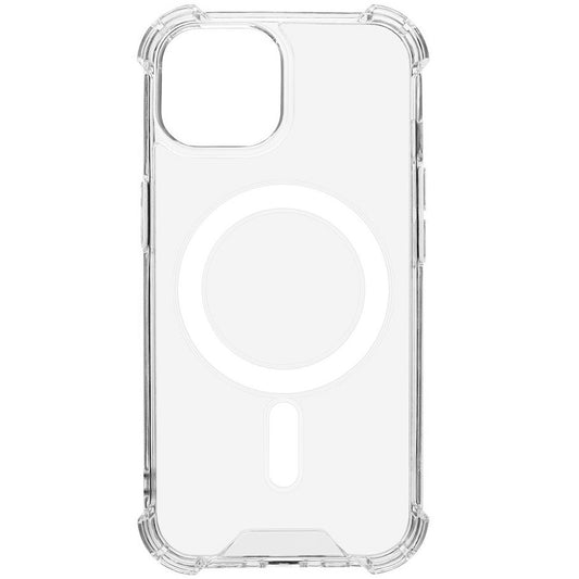Apple iPhone 15, Műanyag hátlap védőtok + szilikon keret, közepesen ütésálló, Magsafe töltővel kompatibilis, Tactical MagForce Plyo, átlátszó