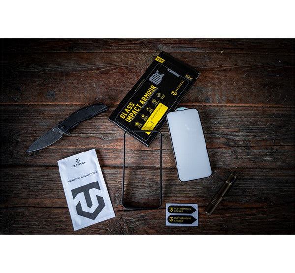 Apple iPhone 16 Pro / 17 / 17 Pro, Kijelzővédő fólia, ütésálló fólia (az íves részre is!), Tempered Glass (edzett üveg), Tactical Glass Impact Armour, fekete