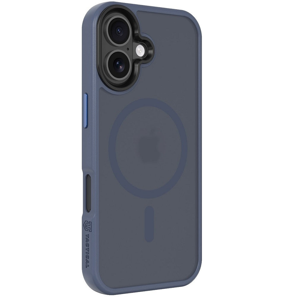 Apple iPhone 17, Műanyag hátlap védőtok + szilikon keret, közepesen ütésálló, Magsafe kompatibilis, Tactical MagForce Hyperstealth, áttetsző/sötétkék