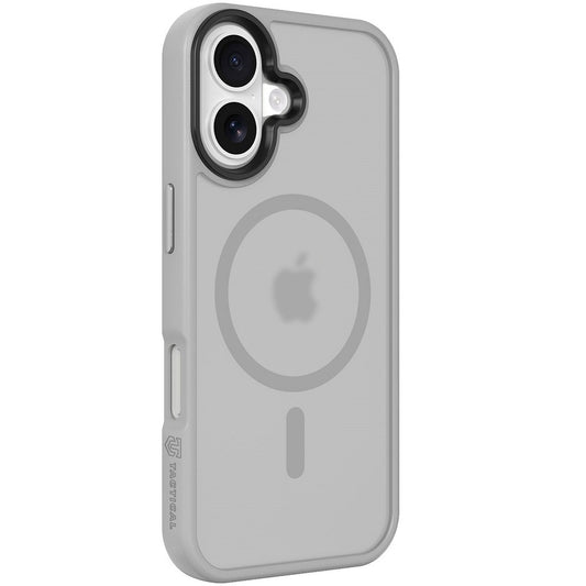 Apple iPhone 17, Műanyag hátlap védőtok + szilikon keret, közepesen ütésálló, Magsafe kompatibilis, Tactical MagForce Hyperstealth, áttetsző/világosszürke