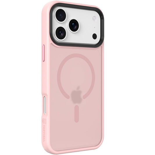 Apple iPhone 17 Pro Max, Műanyag hátlap védőtok + szilikon keret, közepesen ütésálló, Magsafe kompatibilis, Tactical MagForce Hyperstealth, áttetsző/rózsaszín