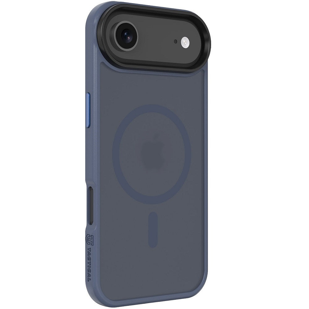Apple iPhone Air (2025), Műanyag hátlap védőtok + szilikon keret, közepesen ütésálló, Magsafe kompatibilis, Tactical MagForce Hyperstealth, áttetsző/sötétkék