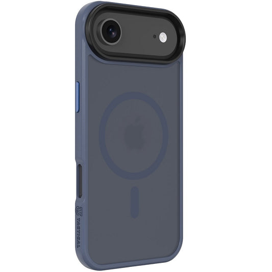 Apple iPhone Air (2025), Műanyag hátlap védőtok + szilikon keret, közepesen ütésálló, Magsafe kompatibilis, Tactical MagForce Hyperstealth, áttetsző/sötétkék
