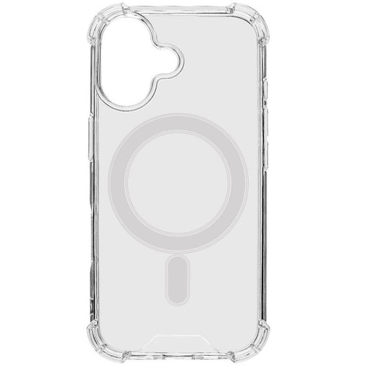 Apple iPhone 17, Műanyag hátlap védőtok + szilikon keret, közepesen ütésálló, Magsafe töltővel kompatibilis, Tactical MagForce Plyo, átlátszó