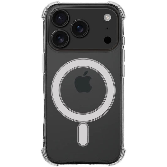 Apple iPhone 17 Pro, Műanyag hátlap védőtok + szilikon keret, közepesen ütésálló, Magsafe töltővel kompatibilis, Tactical MagForce Plyo, átlátszó