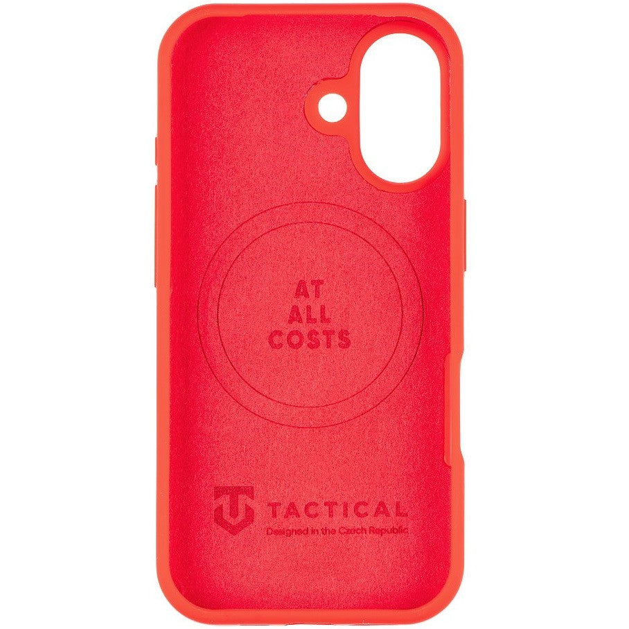 Apple iPhone 17, Szilikon tok, mikrofiber plüss belső, Magsafe kompatibilis, Tactical MagForce Velvet Smoothie, piros