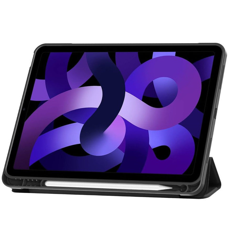 Apple iPad Air (2020 / 2022) / iPad Air 11 (2024 / 2025), mappa tok, közepesen ütésálló, érintőceruza tartó, érintőceruza nélkül, Smart Case, TP SC Pen Holder, fekete – iPad Air 10.9" (2020/2022) és 11" (2024/2025) tok a Tech Protect kínálatából | Domshop