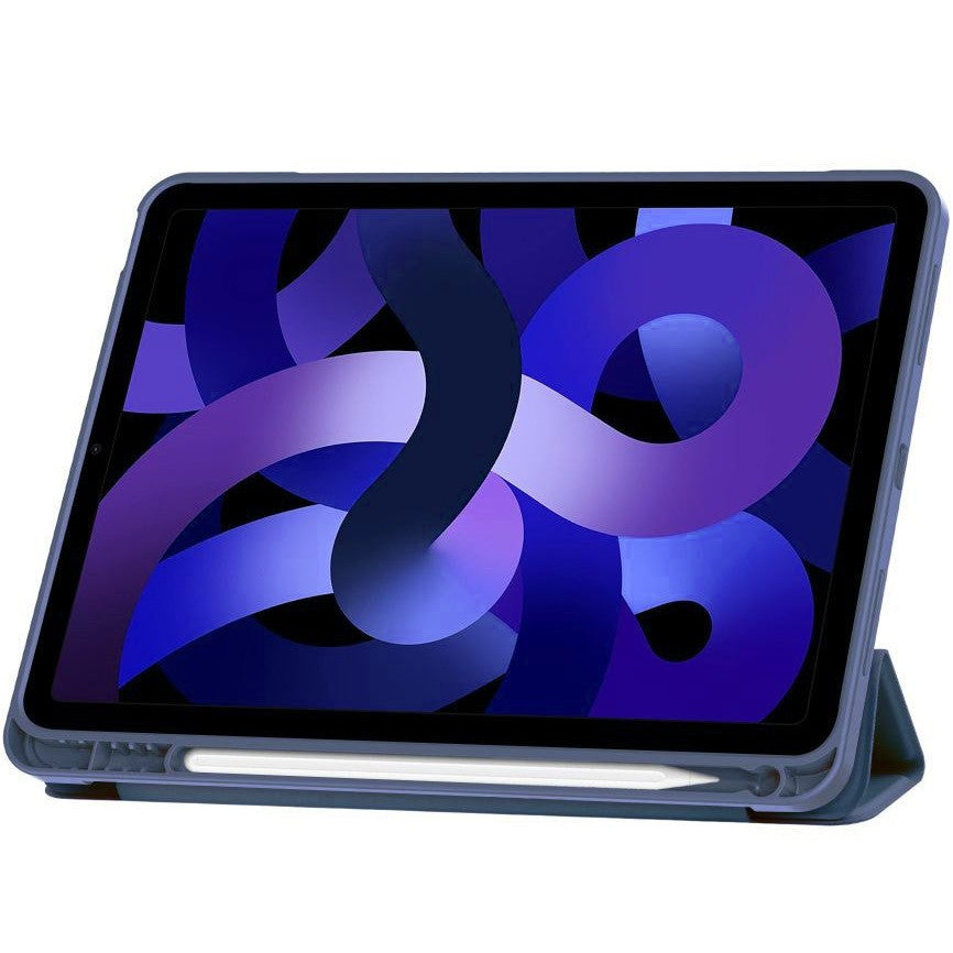 Apple iPad Air (2020 / 2022) / iPad Air 11 (2024 / 2025), mappa tok, közepesen ütésálló, érintőceruza tartó, érintőceruza nélkül, Smart Case, TP SC Pen Holder, sötétkék