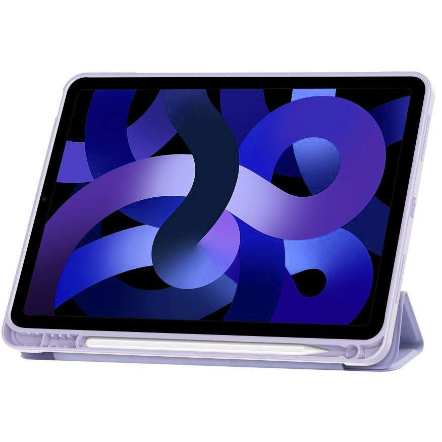 Apple iPad Air (2020 / 2022) / iPad Air 11 (2024 / 2025), mappa tok, közepesen ütésálló, érintőceruza tartó, érintőceruza nélkül, Smart Case, TP SC Pen Holder, lila – iPad Air 10.9" (2020/2022) és 11" (2024/2025) tok a Tech Protect kínálatából | Domshop