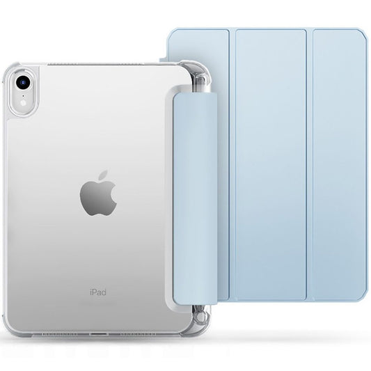 Apple iPad 10.9 (2022) / iPad 11 (2025), mappa tok, közepesen ütésálló, érintőceruza tartó, érintőceruza nélkül, átlátszó hátlap, Smart Case, TP SC Pen Holder Hybrid, világoskék – iPad 10.9" (2022) és iPad 11" (2025) tok a Tech Protect kínálatából | Domshop