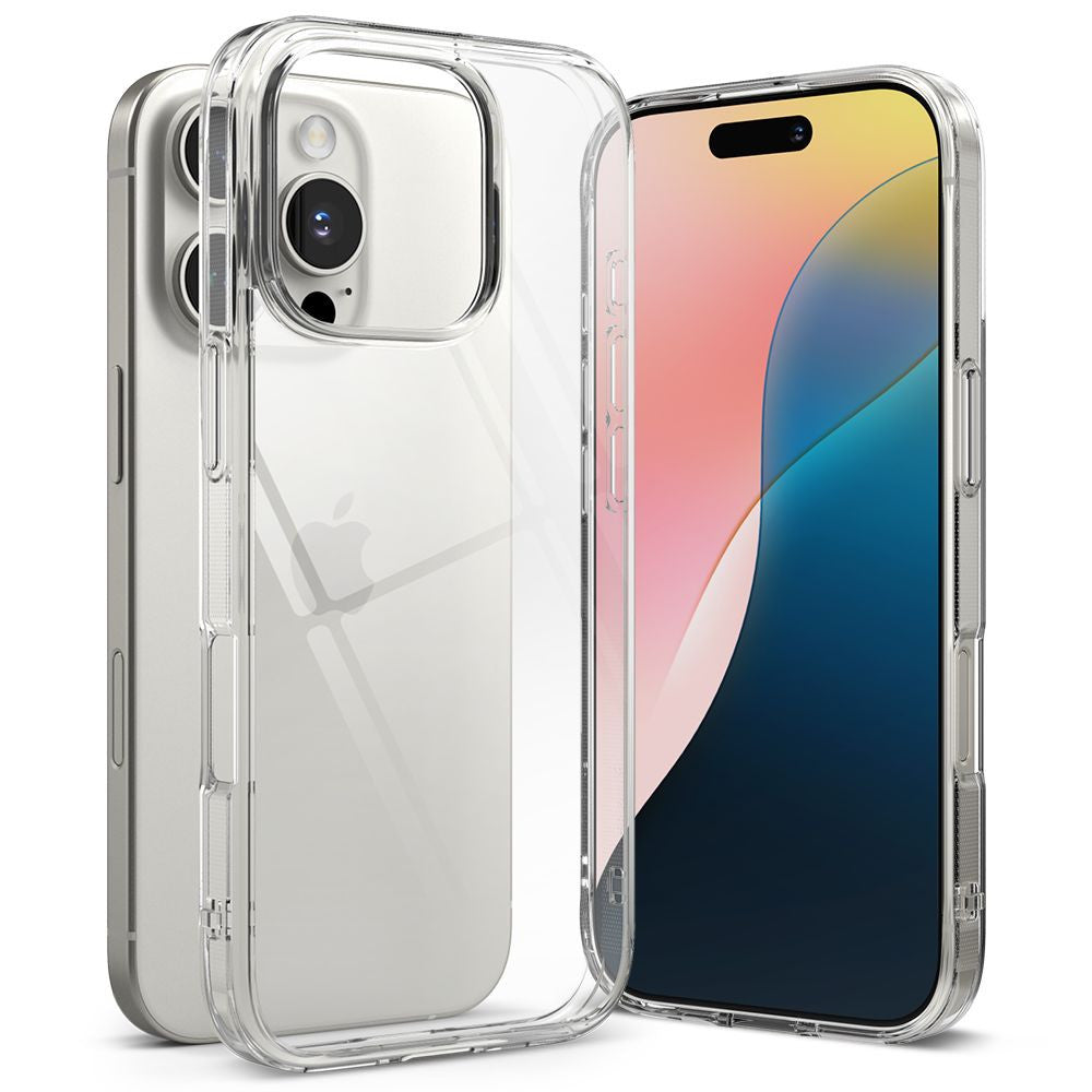 Apple iPhone 16 Pro, Műanyag hátlap + szilikon keret, közepesen ütésálló, Ringke Fusion, átlátszó – iPhone 16 Pro tok a Ringke kínálatából | Domshop