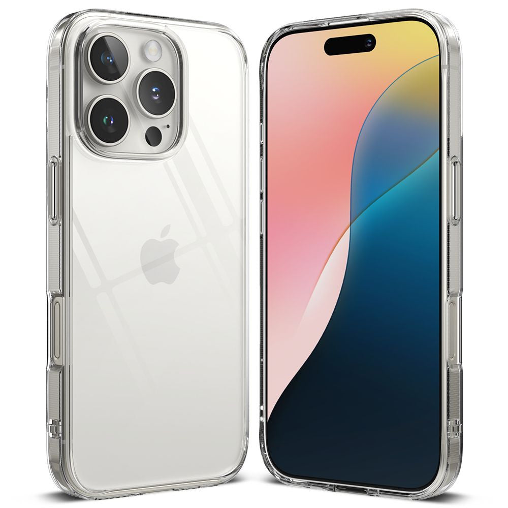 Apple iPhone 16 Pro, Műanyag hátlap + szilikon keret, közepesen ütésálló, Ringke Fusion, átlátszó – iPhone 16 Pro tok a Ringke kínálatából | Domshop