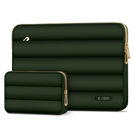 Laptop táska, 15 - 16" készülékhez, TP Puffy, sötétzöld – 15-16" laptop táskák a Tech Protect kínálatából | Domshop