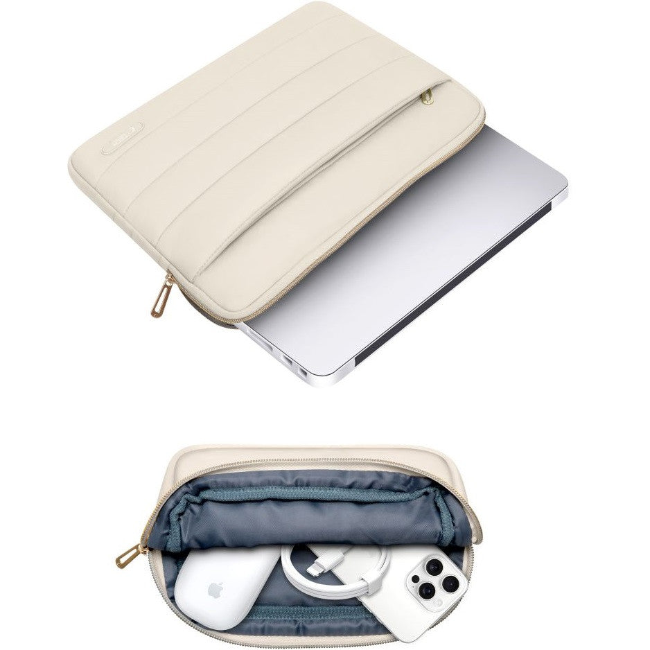 Laptop táska, 13 - 14" készülékhez, TP Puffy, világosbarna – 12-14" laptop táskák a Tech Protect kínálatából | Domshop