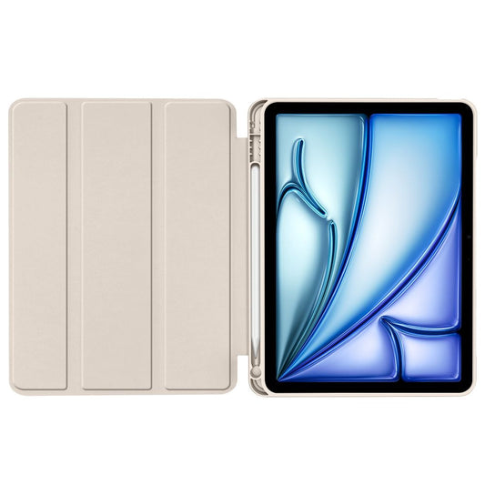 Apple iPad Air (2020 / 2022) / iPad Air 11 (2024 / 2025), mappa tok, közepesen ütésálló, érintőceruza tartó, érintőceruza nélkül, Smart Case, TP SC Pen Holder, bézs