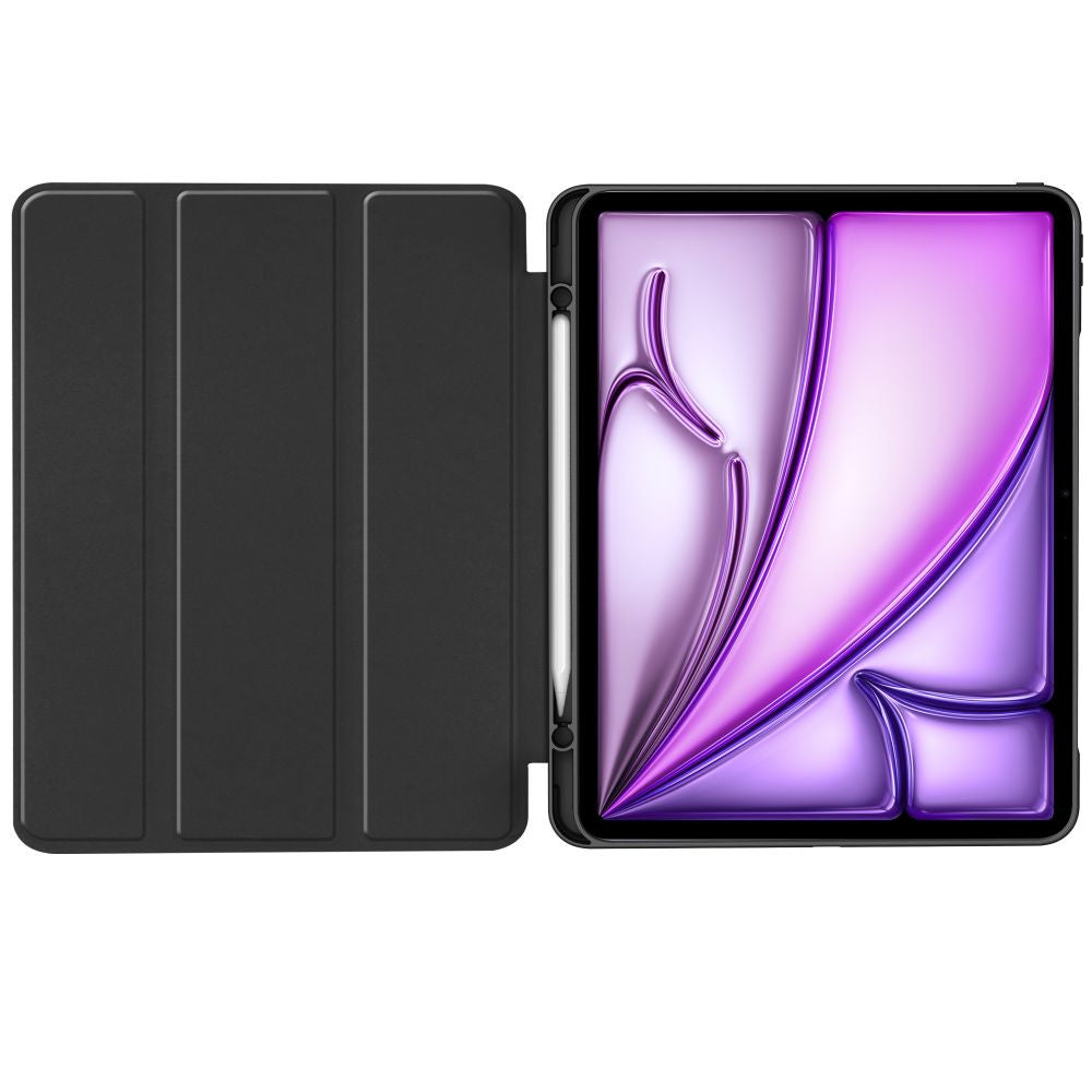 Apple iPad Air 13 (2024 / 2025), mappa tok, közepesen ütésálló, érintőceruza tartó, érintőceruza nélkül, Smart Case, TP SC Pen Holder, fekete – iPad Air 13" (2024/2025) tok a Tech Protect kínálatából | Domshop