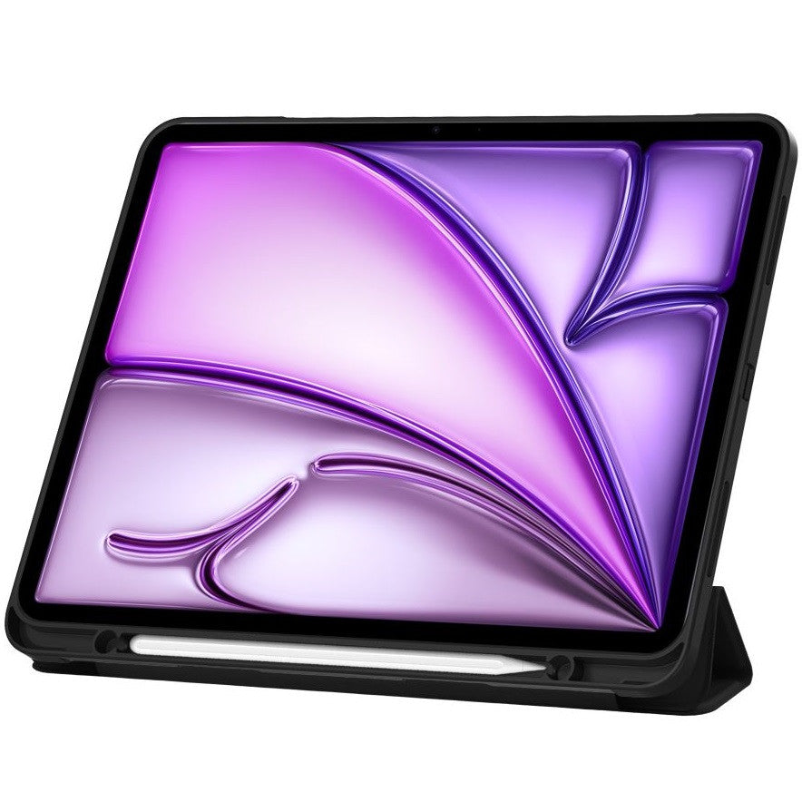Apple iPad Air 13 (2024 / 2025), mappa tok, közepesen ütésálló, érintőceruza tartó, érintőceruza nélkül, Smart Case, TP SC Pen Holder, fekete – iPad Air 13" (2024/2025) tok a Tech Protect kínálatából | Domshop
