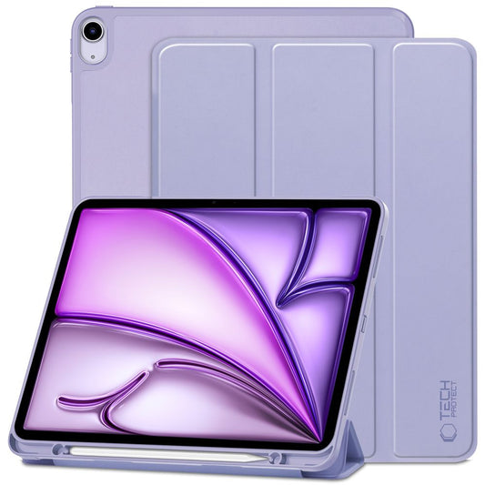 Apple iPad Air 13 (2024 / 2025), mappa tok, közepesen ütésálló, érintőceruza tartó, érintőceruza nélkül, Smart Case, TP SC Pen Holder, lila – iPad Air 13" (2024/2025) tok a Tech Protect kínálatából | Domshop