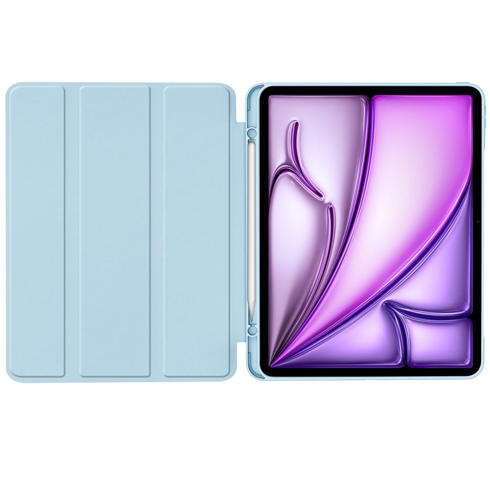 Apple iPad Air 13 (2024 / 2025), mappa tok, közepesen ütésálló, érintőceruza tartó, érintőceruza nélkül, Smart Case, TP SC Pen Holder, világoskék – iPad Air 13" (2024/2025) tok a Tech Protect kínálatából | Domshop