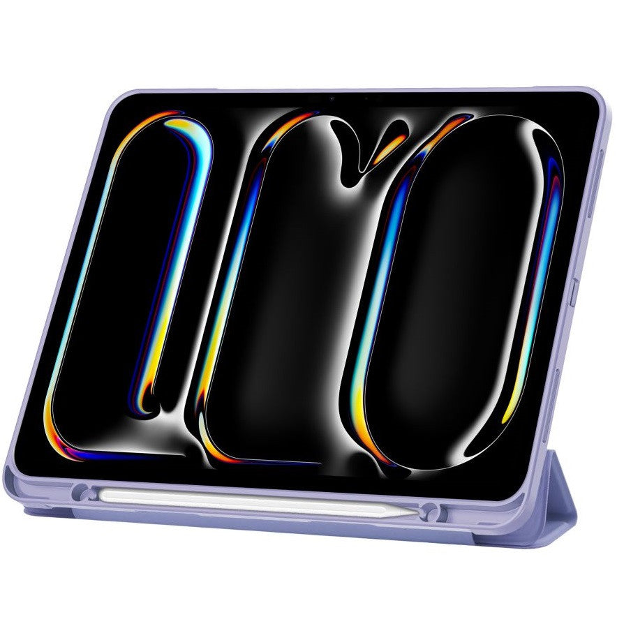 Apple iPad Pro 13 (2024), mappa tok, közepesen ütésálló, érintőceruza tartó, érintőceruza nélkül, Smart Case, TP SC Pen Holder, lila – iPad Pro 13" (2024) tok a Tech Protect kínálatából | Domshop