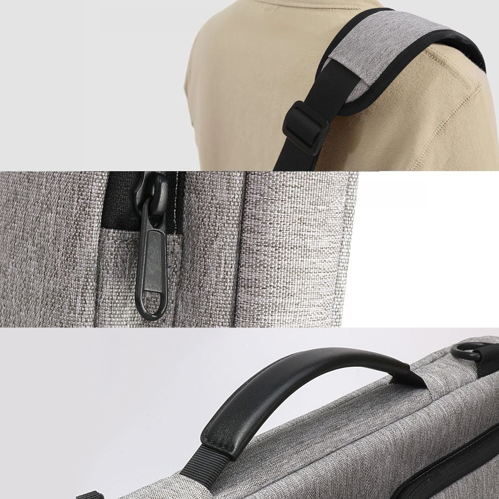 Laptop táska, 15 - 16" készülékhez, vállpánttal, TP Defender Bag, szürke – 15-16" laptop táskák a Tech Protect kínálatából | Domshop