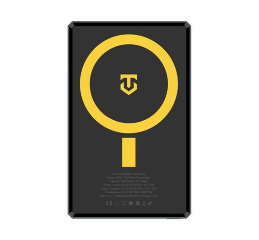 Tactical MagForce Relief Magsafe kompatibilis Power bank / külső akkumulátor / power bank, 5000mAh, ezüst/fekete -  Power Bank a Domshop kínálatából