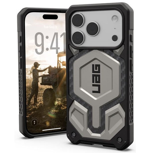 UAG Monarch Pro Apple iPhone 17 Pro Max MagSafe kompatibilis tok, titanium -  iPhone 17 Pro Max tok a Domshop kínálatából